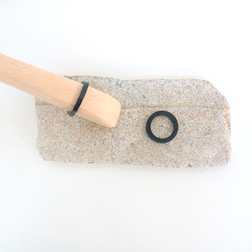 【ストック商品】すべり止め＜シリコンリング /黒（M)＞