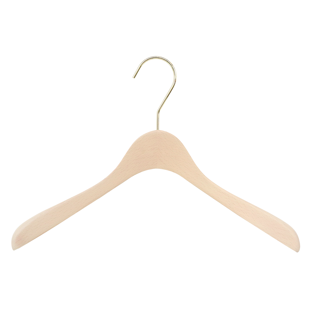 【オーダーメイド商品】オリジナル白染色木製ハンガー(トップス用)