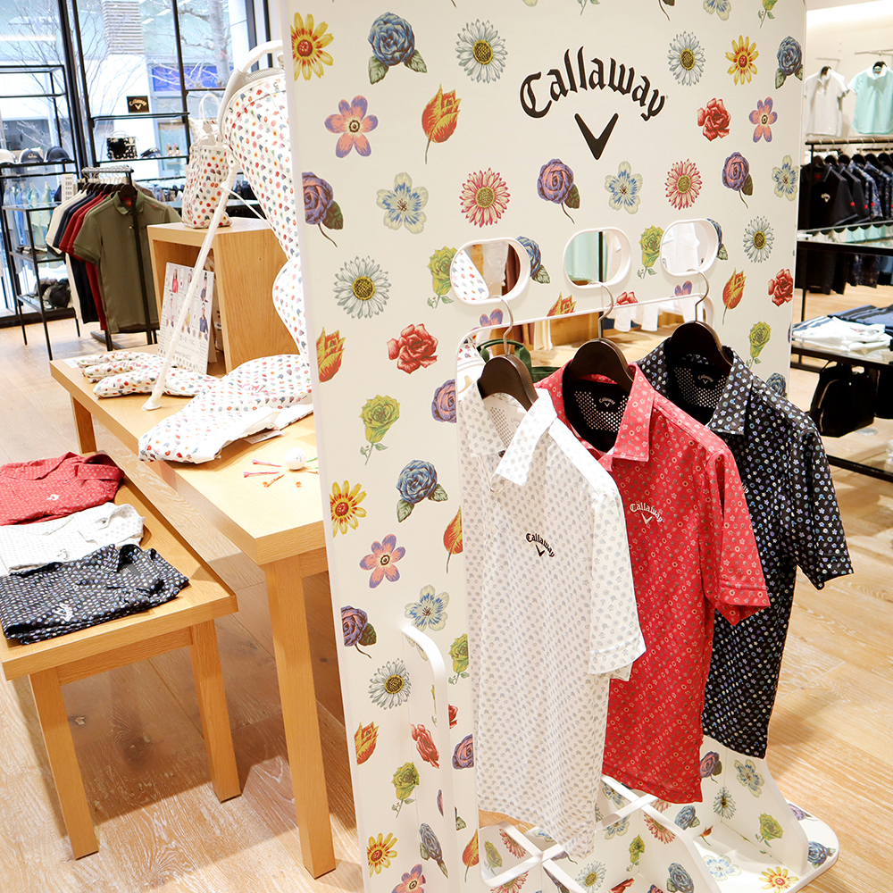 【オーダーメイド商品】ディスプレイ什器 リボードハンガーラック(キャロウェイアパレル様)