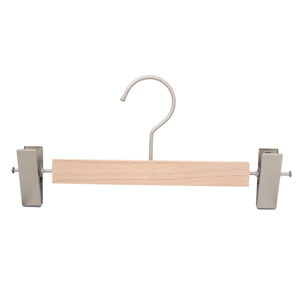 【オーダーメイド商品】一本釘サイドピンチ木製ハンガー(ボトムス)