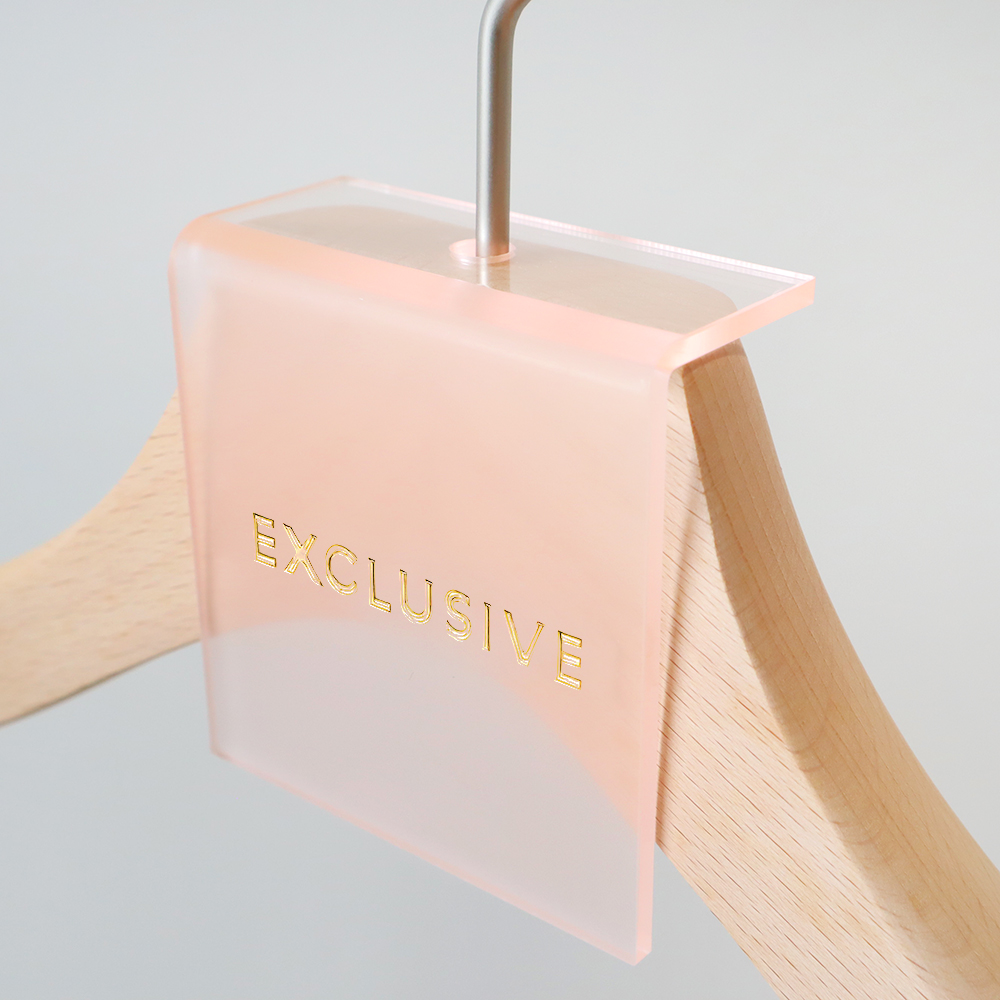 【オーダーメイド商品】オリジナル アクリルハンガータグ（すりガラス調）