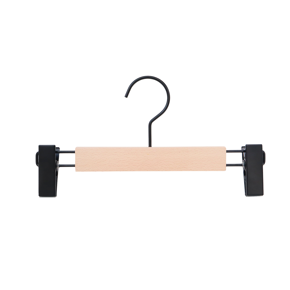 【ストック商品】FSC®️認証　木製ハンガー（ボトムス用/BK)