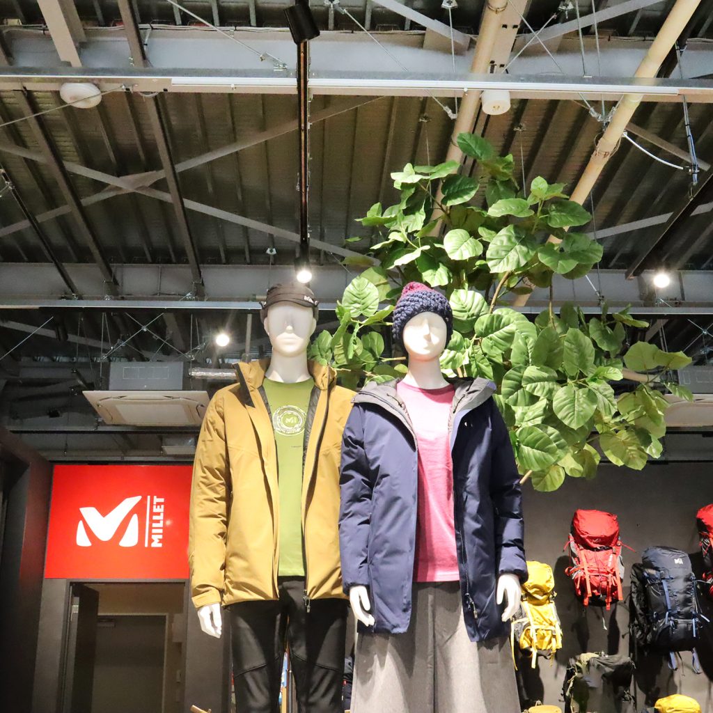 【フェイクグリーン・マネキン納品】MILLET（ミレー） ファクトリーストアふかや花園様のご紹介