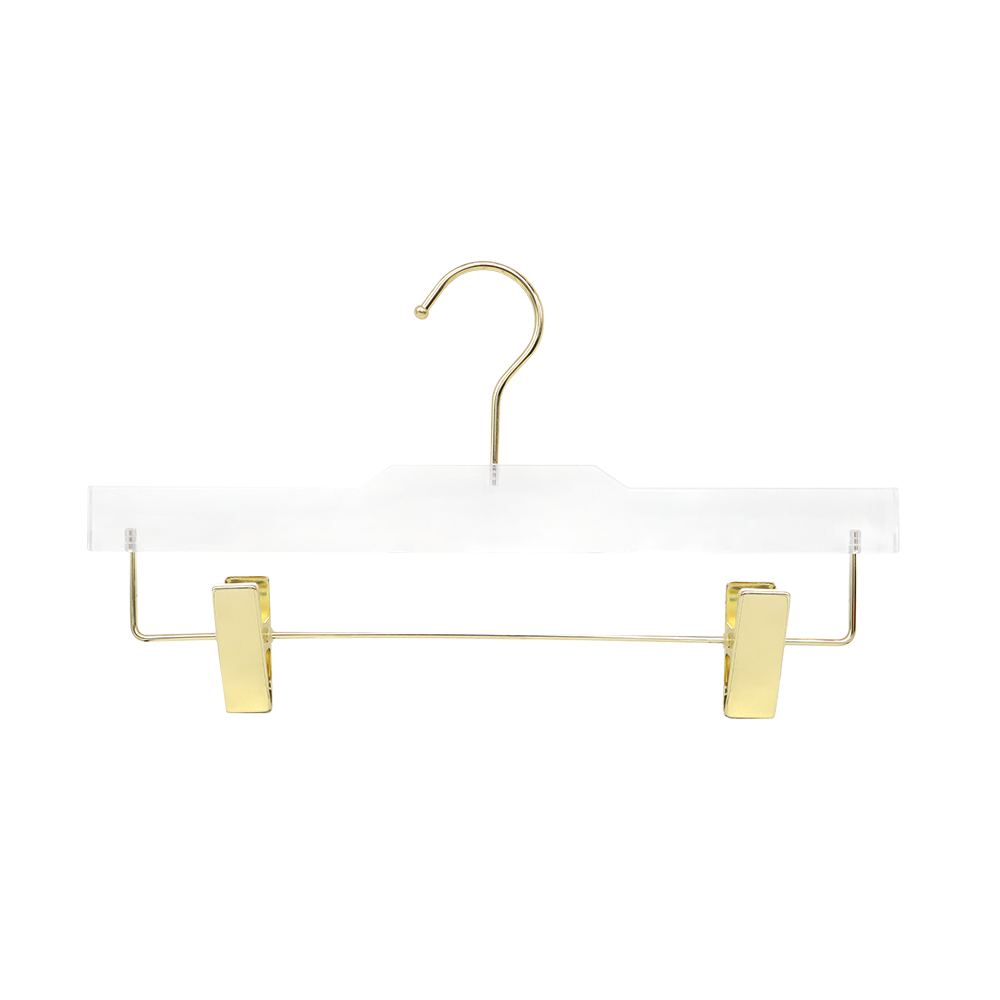 【ストック商品】 ボトムス用アクリルハンガー　Acryl Hanger (クリア/角）