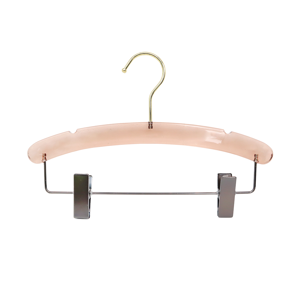 【ストック商品】 ボトムス用アクリルハンガー　Acryl Hanger (ピンク/弓型）
