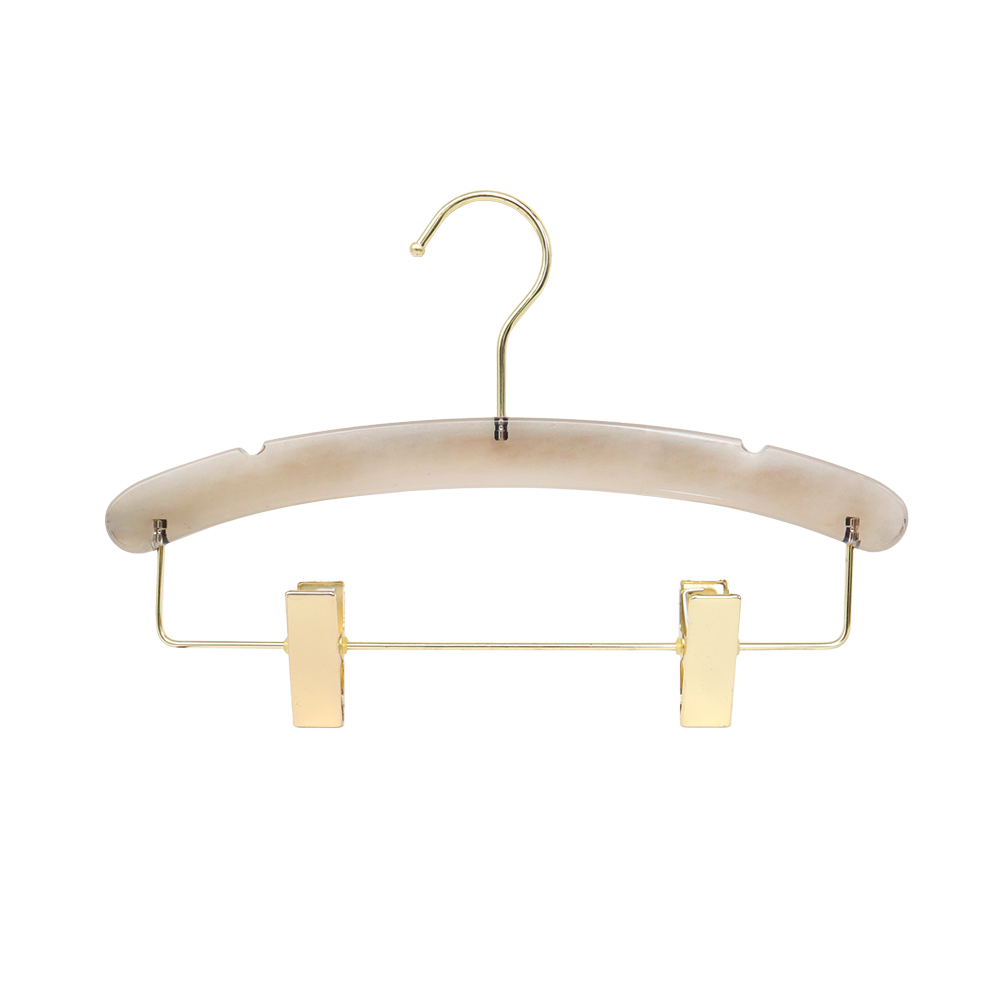 【ストック商品】 ボトムス用アクリルハンガー　Acryl Hanger (ブラウン/弓型）