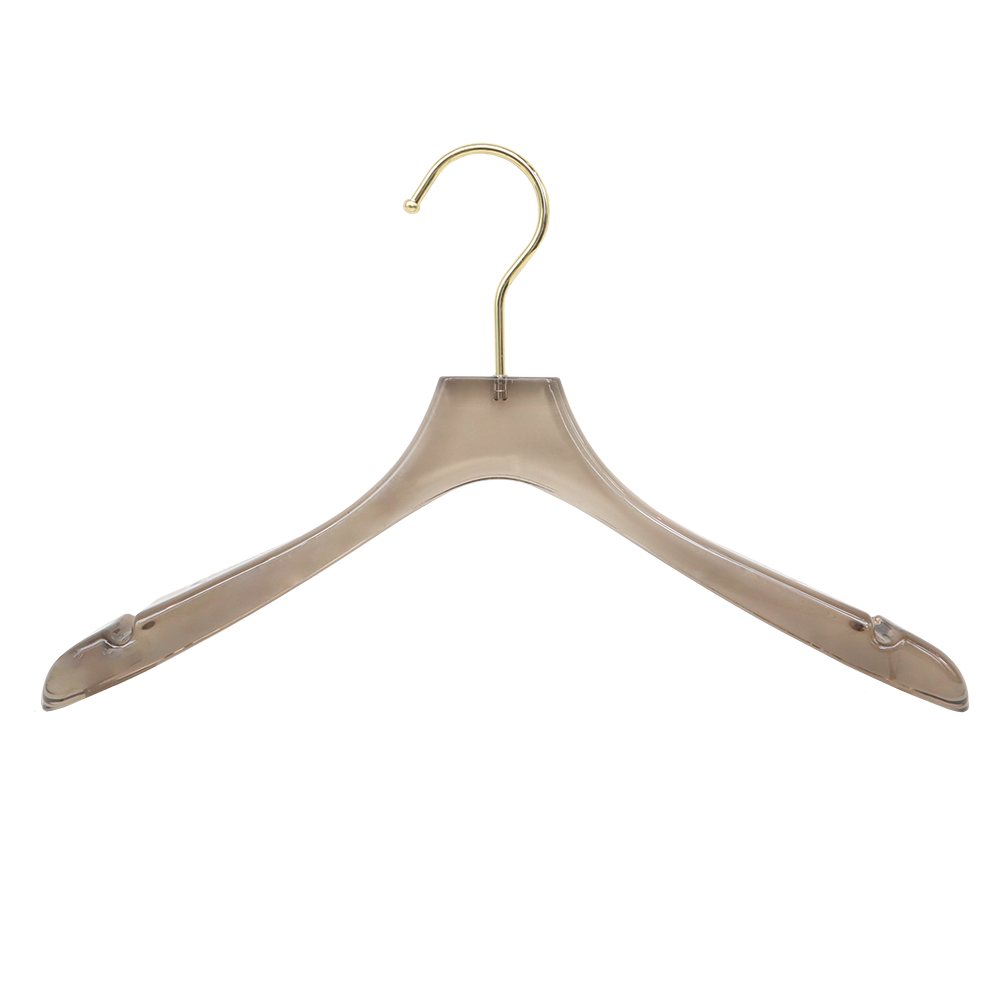 【ストック商品】 トップス用アクリルハンガー　Acryl Hanger (ブラウン）